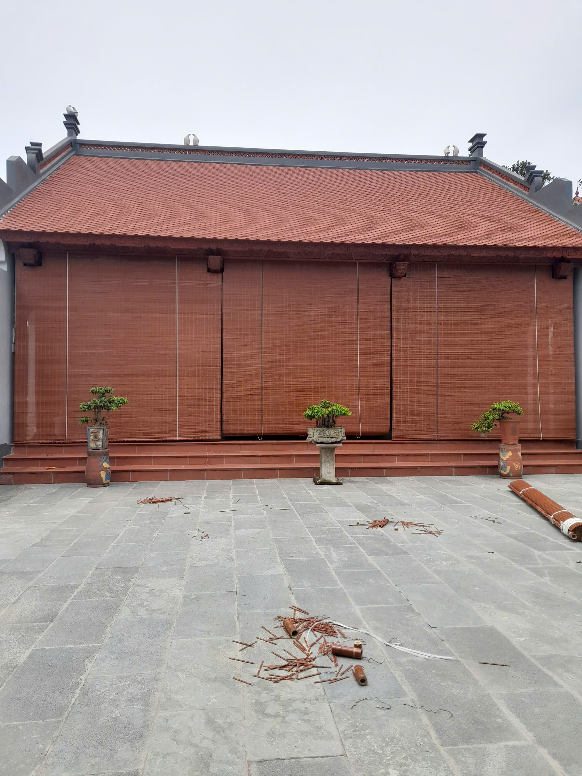 Mành tăm trúc in tranh 03