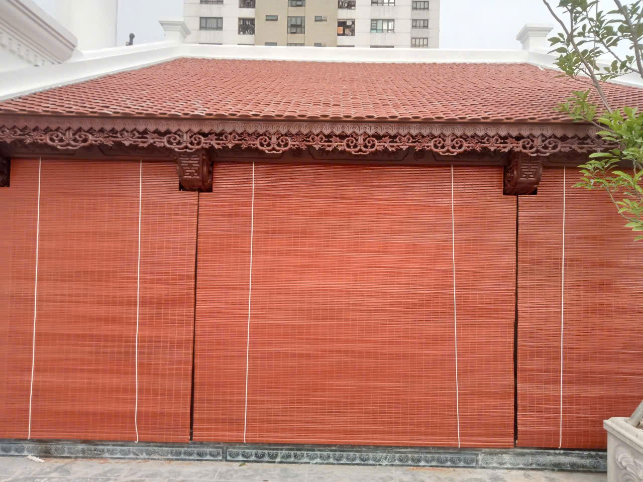 Mẫu mành trúc in tranh 01
