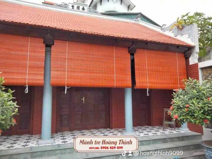 Mành tăm trúc in tranh