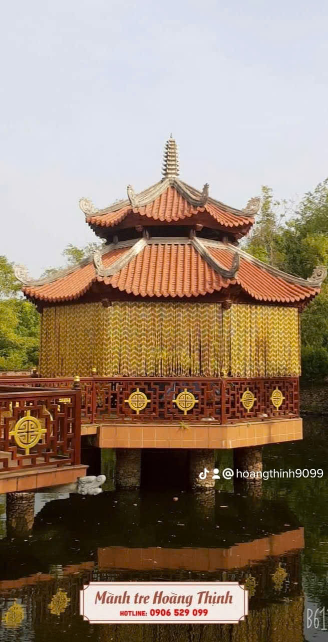 Kiểu mẫu mành ống trúc phong thủy họa tiết hoa văn đẹp 02