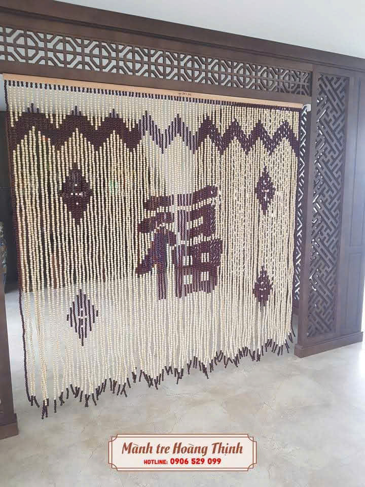 Mẫu mành ống trúc phong thủy nghệ thuật 08